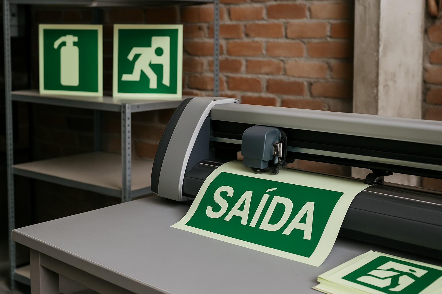 Fabricação de placas de sinalização