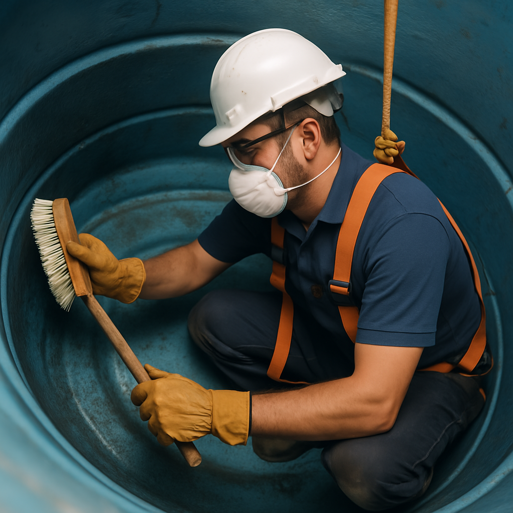 Serviço de limpeza de caixa d'água